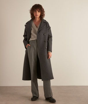 Picture of GALAXY WIDE-LEG TAILORED TROUSERS